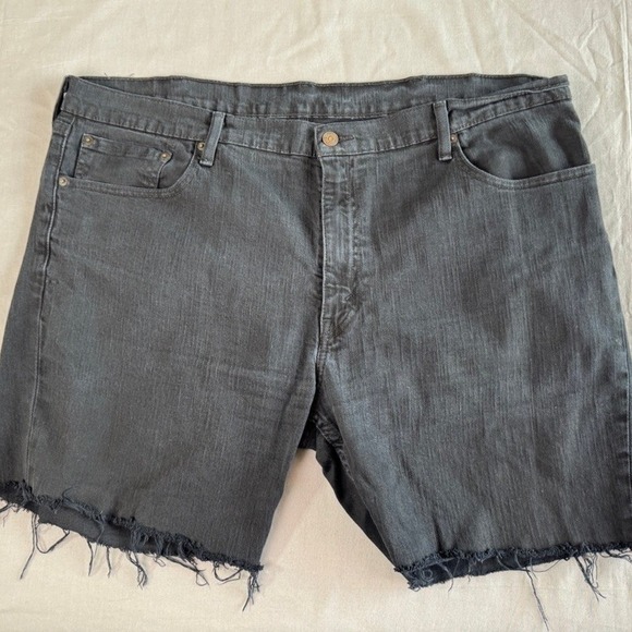 Levi Strauss Signature Other - Levi's 511 Cut Off Denim Shorts Mens W42 Gray Frayed Hem Casual
